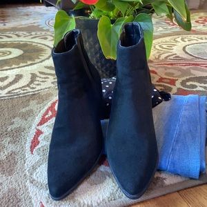 Forever 21. Black suede booties.